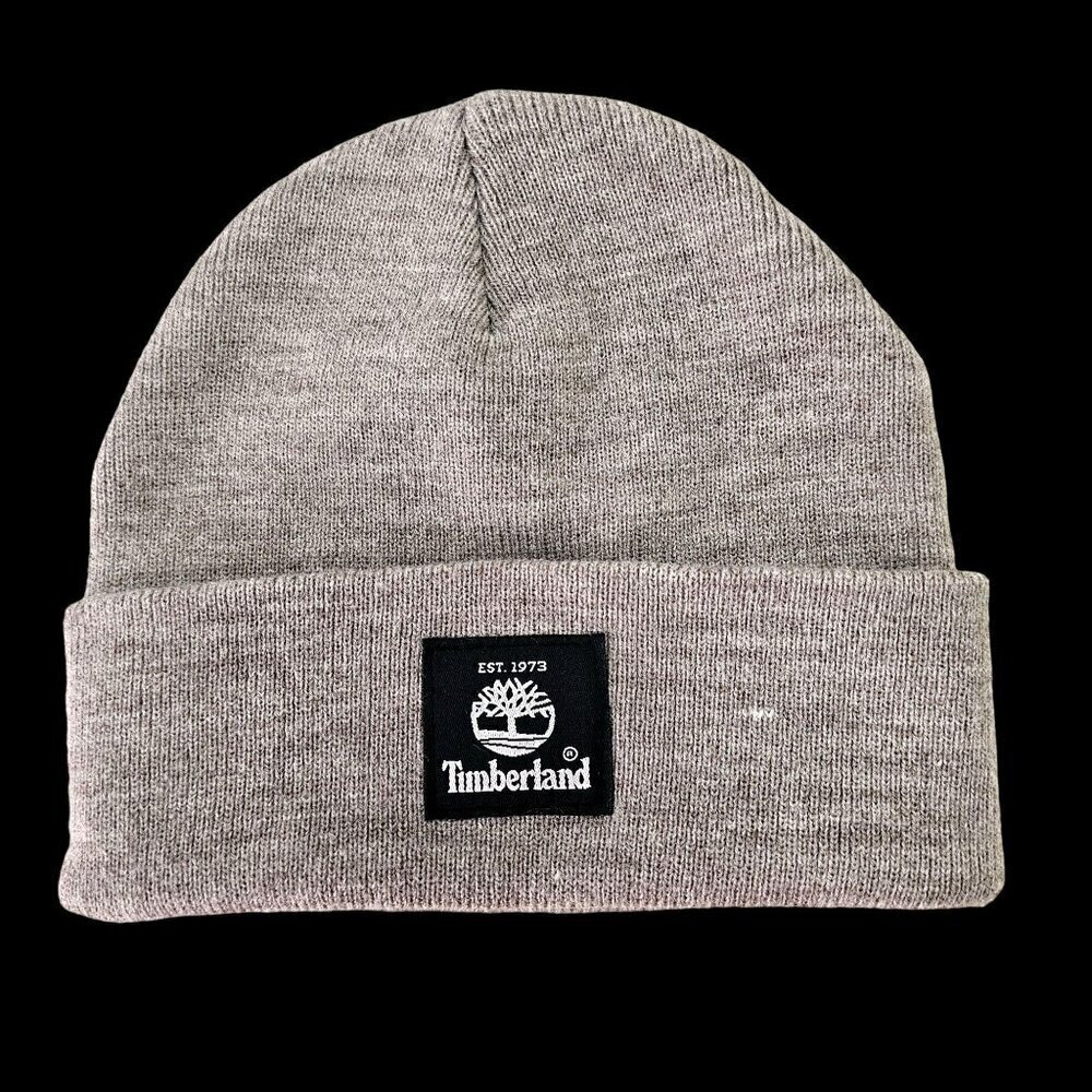 Timberland Double-layer Knit Beanie Soft Tan Acrylic Yarn Fold-up Cuff Unisex OS